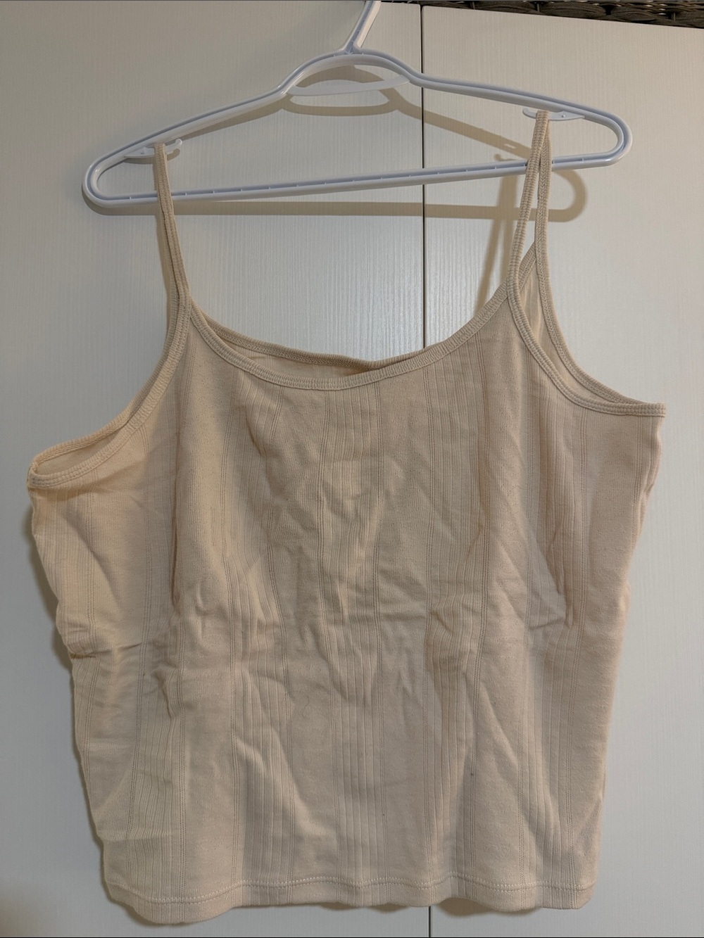 Tiger & Eloise x Stoney Clover Lane Cream Ribbed Knit Cami Tank Top XL
